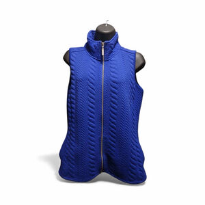 Coldwater Creek Women's Quilted Cable Knit Vest - Size XS - JC304